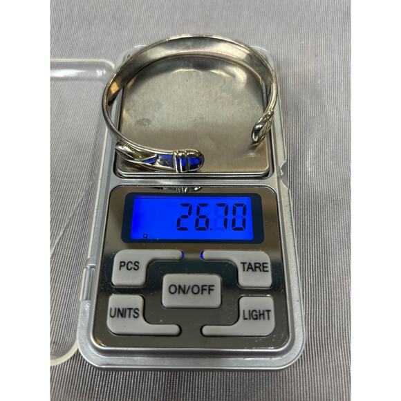 Sterling Silver Breast Cancer Awareness Cuff Bracelet #56630 - Picture 7 of 7